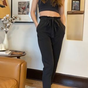 ‘Paper bag’ tie pants/ trousers